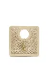 Jacquemus Small The Spiaggia Circular-handle Crochet Tote Bag In Neutral