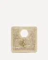 Jacquemus Small The Spiaggia Circular-handle Crochet Tote Bag In Sand