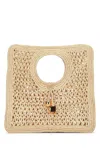 Jacquemus Small The Spiaggia Circular-handle Crochet Tote Bag In Neutral