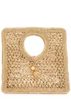 Jacquemus Small The Spiaggia Circular-handle Crochet Tote Bag In Brown