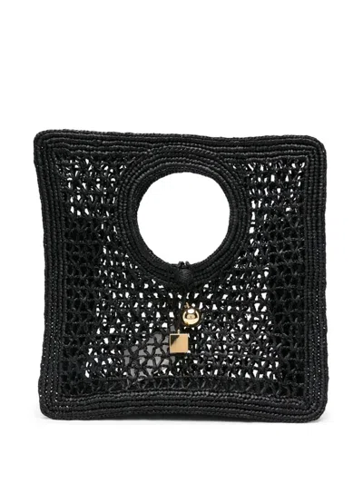 JACQUEMUS LE PETIT CARRE SPIAGGIA RAFIA HANDBAG