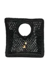 Jacquemus Celine Chestnut Brown Calf Leather Classique Triomphe Bag In Black