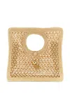 Jacquemus Small The Spiaggia Circular-handle Crochet Tote Bag In Brown