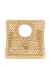 Jacquemus Small The Spiaggia Circular-handle Crochet Tote Bag In Sand