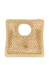 Jacquemus Small The Spiaggia Circular-handle Crochet Tote Bag In Neutral