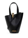 Jacquemus Le Petit Bambola Leather Top Handle Bag In Black
