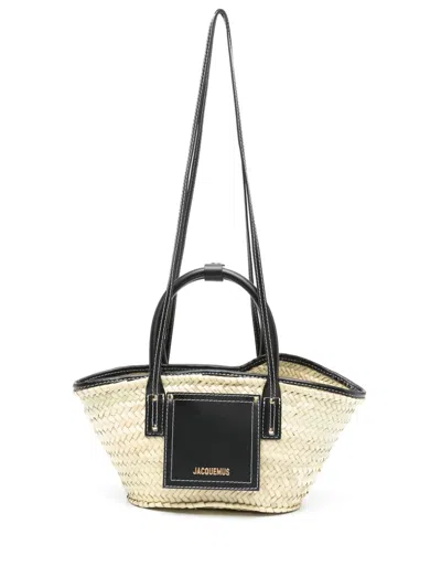 Jacquemus Le Petit Panier Soli Basket Bag In Neutrals