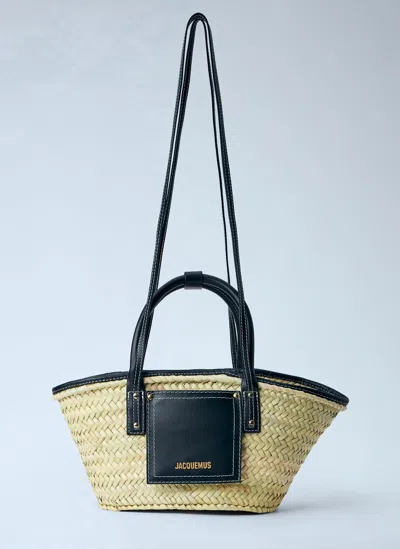 Jacquemus Le Petit Panier Soli Interwoven Tote Bag In Red