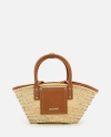 JACQUEMUS LE PETIT PANIER SOLI STRAW BASKET BAG