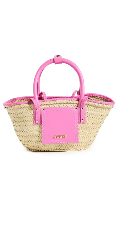 Jacquemus Le Petit Panier Soli Tote Neon Pink