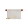 Jacquemus Pochette Small Embellished Leather-trimmed Canvas Clutch In Multi