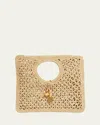 Jacquemus The Small Square Beach Raffia Handbag In Natural