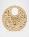 Jacquemus Le Petit Rond Raffia Shoulder Bag In Natural