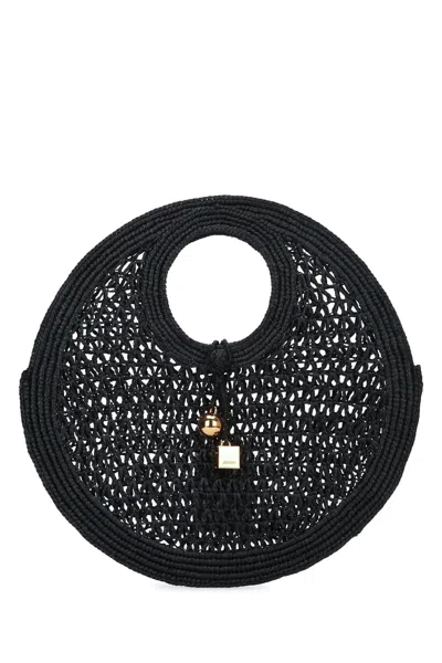 Jacquemus Le Petit Rond Spiaggia In Black