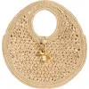 Jacquemus Le Petit Rond Raffia Shoulder Bag In Natural 142