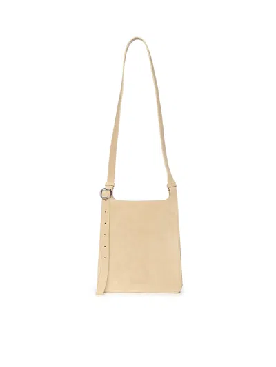 Jacquemus Le Petit Tablier Suede Bag In Neutral