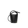 Jacquemus Smooth Leather Le Petit Tournis Bucket Bag In Black