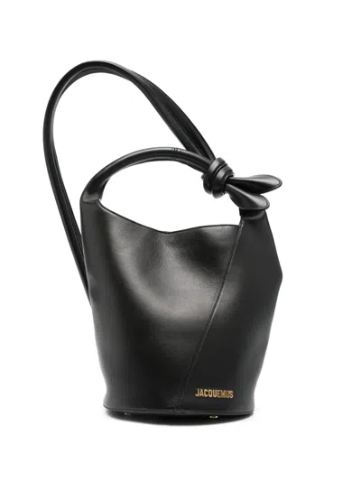 Pre-owned Jacquemus Le Petit Tourni Bucket Bag In Black