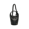 Jacquemus Smooth Leather Le Petit Tournis Bucket Bag In Black