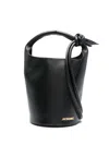 Jacquemus Smooth Leather Le Petit Tournis Bucket Bag In Black