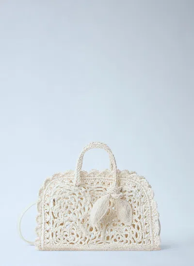 Jacquemus Le Petit Turismo Crochet Handbag In White
