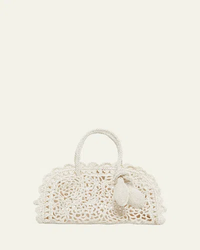 Jacquemus Le Petit Turismo Crochet Top-handle Bag In White