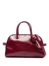 Jacquemus Womens Burgundy Le Petit Turismo Leather Top Handle Bag In Red
