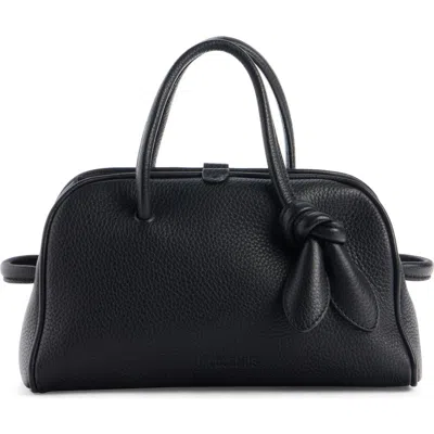 Jacquemus Le Petit Turismo Leather Bowling Bag In Black