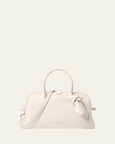 Jacquemus Le Petit Turismo Leather Bowling Bag In White