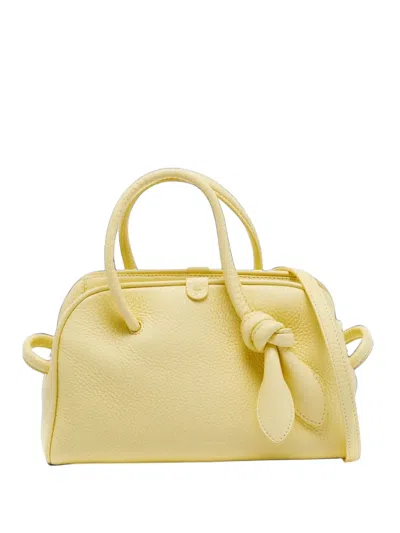 Pre-owned Jacquemus Le Petit Turismo Leather Satchel Bag In Yellow