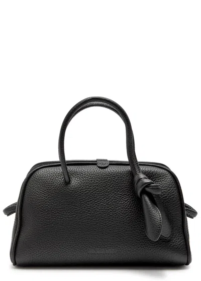 Jacquemus Le Petit Turismo Leather Top Handle Bag In Black