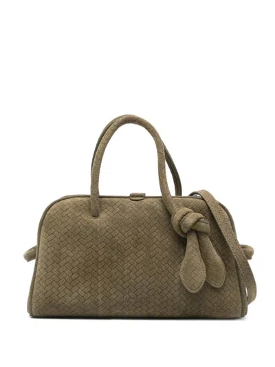 Jacquemus Le Petit Turismo Woven Tote Bag In Green