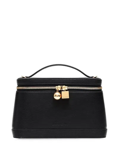 Jacquemus Le Petit Vanity Leather Shoulder Bag In Black
