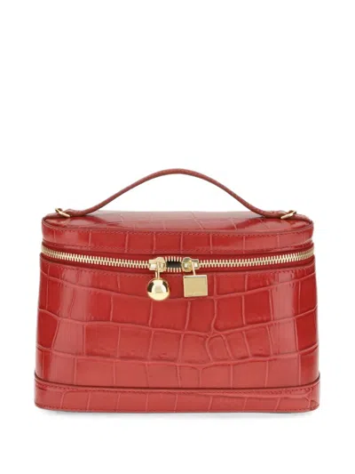Jacquemus Le Petit Vanity Leather Shoulder Bag In Red