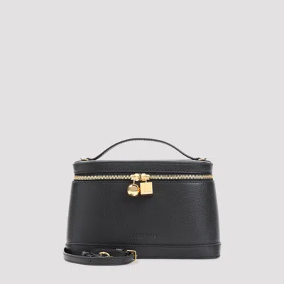 Jacquemus Le Petit Vanity Mini Leather Vanity Bag In Black