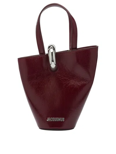 Jacquemus "le Petite Bambola" Handbag In Burgundy