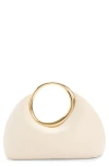 Jacquemus Curved Silhouette Smooth Finish Gold-tone Circular Handles