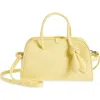 Jacquemus Le Petite Turismo Leather Crossbody Bowling Bag In Light Yellow 210