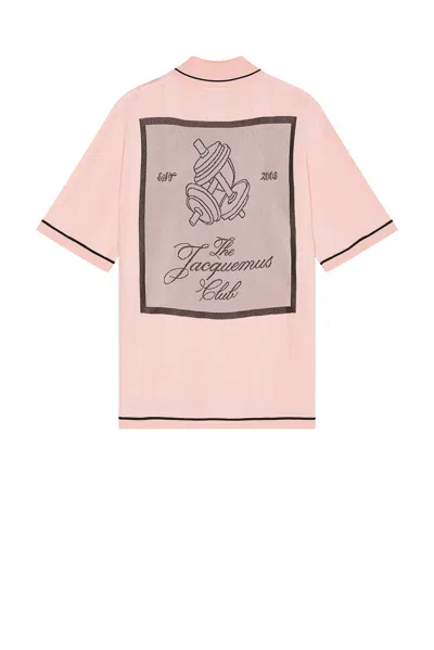 Jacquemus Le Polo Liga Football Polo In Light Pink