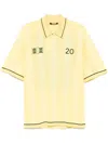 Jacquemus Stretch Viscose Blend Liga Polo Shirt In Gelb