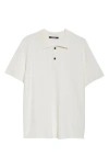 Jacquemus Oversized Knit Polo Shirt In Off-white