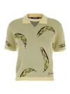 Jacquemus Womens Banana Jacquard Yellow The Marino Banana-print Woven-knitted Polo Top In Multicolor