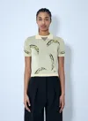 Jacquemus Womens Banana Jacquard Yellow The Marino Banana-print Woven-knitted Polo Top In Yellow