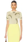 Jacquemus Womens Banana Jacquard Yellow The Marino Banana-print Woven-knitted Polo Top In Yellow