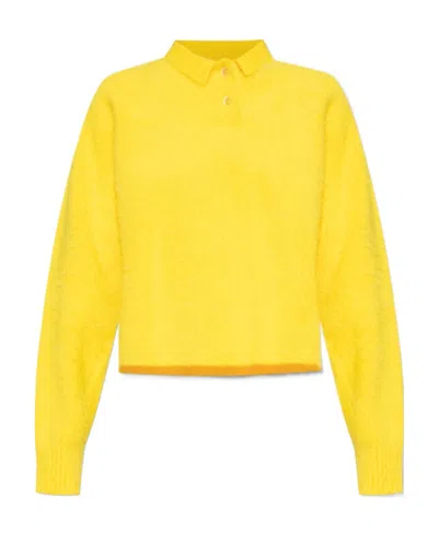 Jacquemus Le Polo Neve Polo Shirt In Yellow