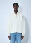 Jacquemus Ribbed Collar Long Sleeves Sweater In White