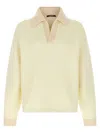 Jacquemus Ribbed Collar Long Sleeves Sweater In Neutral