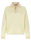 Jacquemus Ribbed Collar Long Sleeves Sweater In Neutral