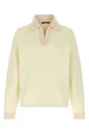 Jacquemus Ribbed Collar Long Sleeves Sweater In Yellow