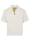 Jacquemus The Scala Polo Shirt In Off White